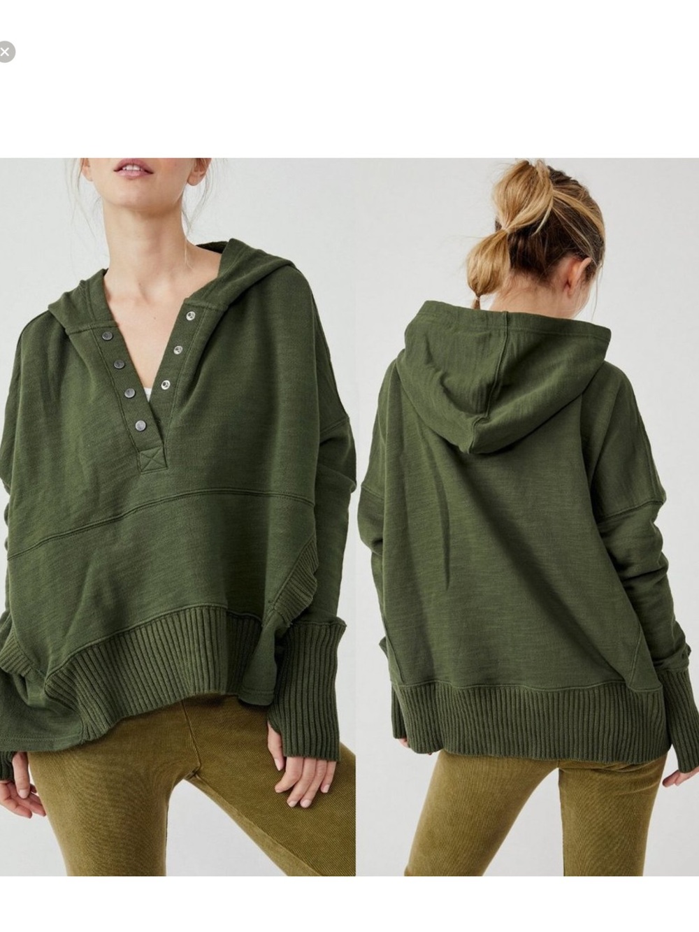 ***Blue b collection  Women's Oversized Hooded Top.